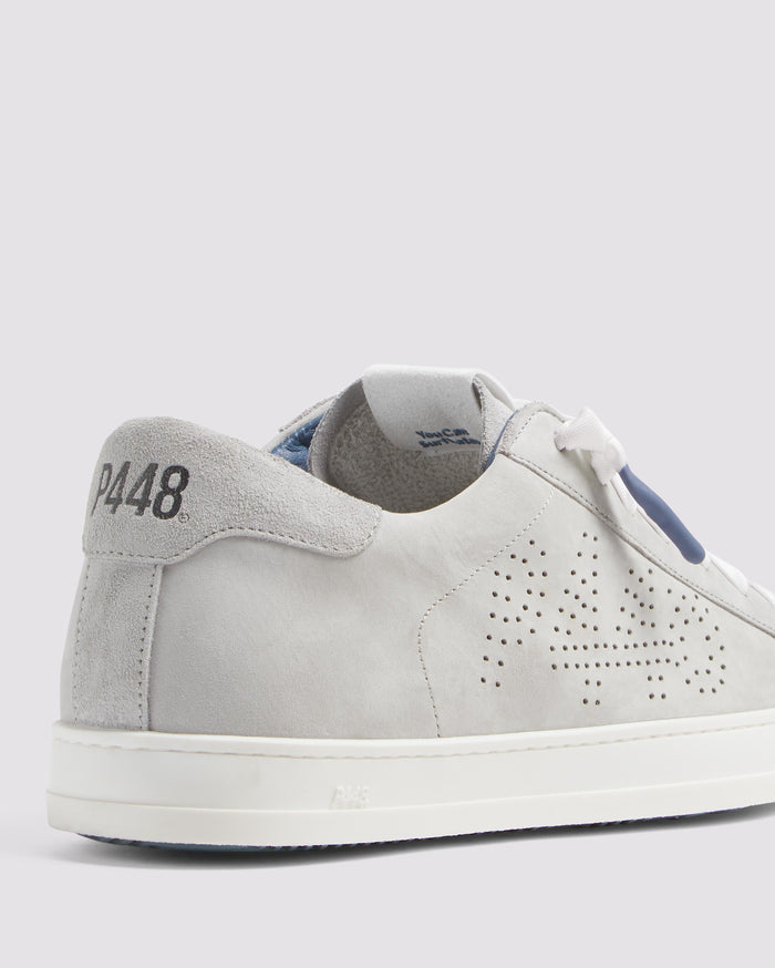 Side angle of gray sneakers