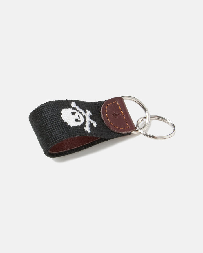 Jolly Roger Needlepoint Key Fob