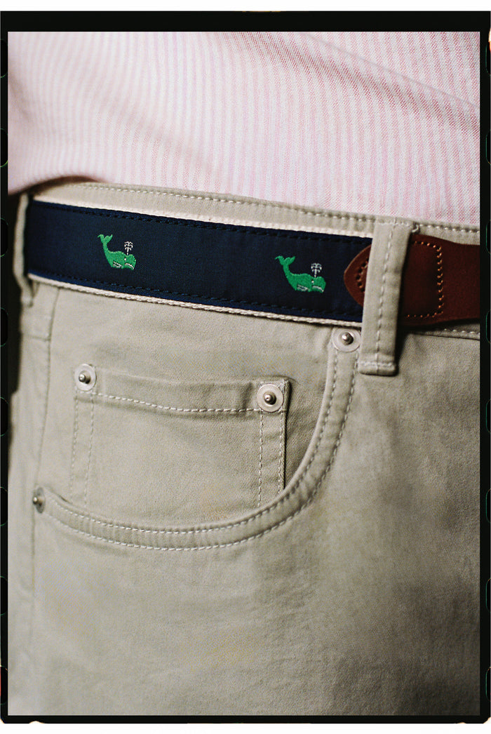 Khaki 5-Pocket Cotton Twill Pant