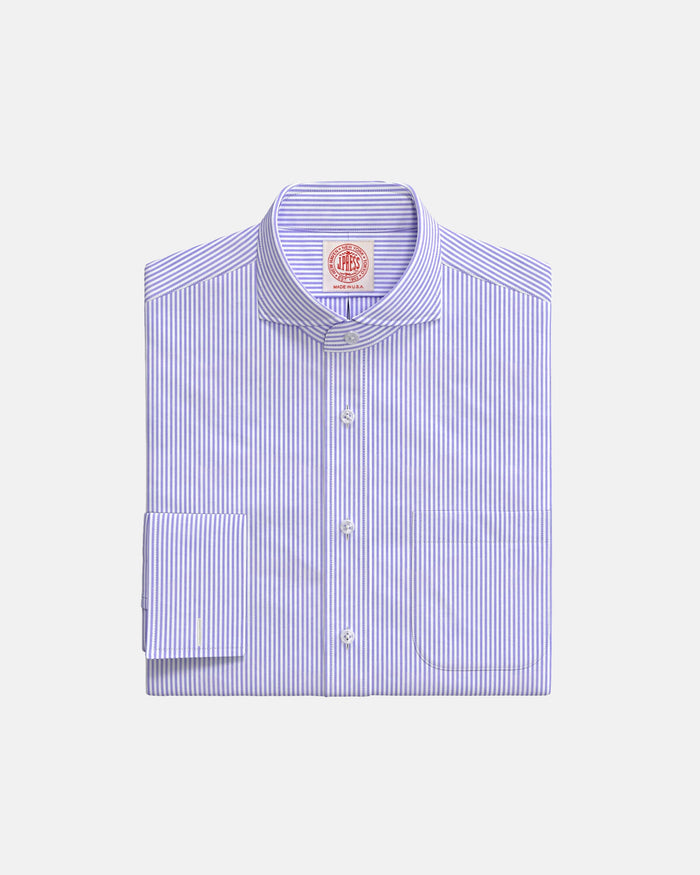 Lavender Bengal Stripe Cutaway Collar Custom Shirt