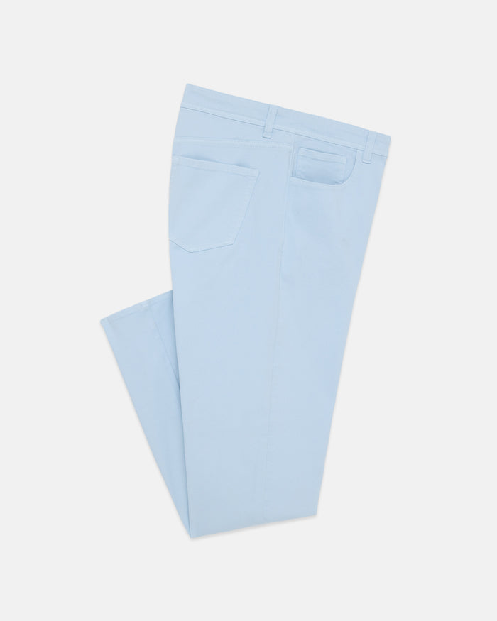 Light Blue 5-Pocket Cotton Twill Pant