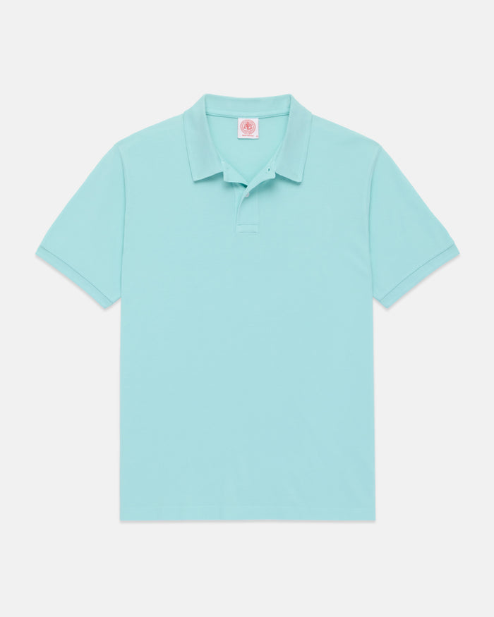 Light Blue Cotton Pique Polo