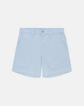 Light Blue Wide-Wale Cotton Corduroy Shorts - Trim Fit