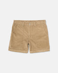 Light Khaki Wide-Wale Cotton Corduroy Shorts - Trim Fit
