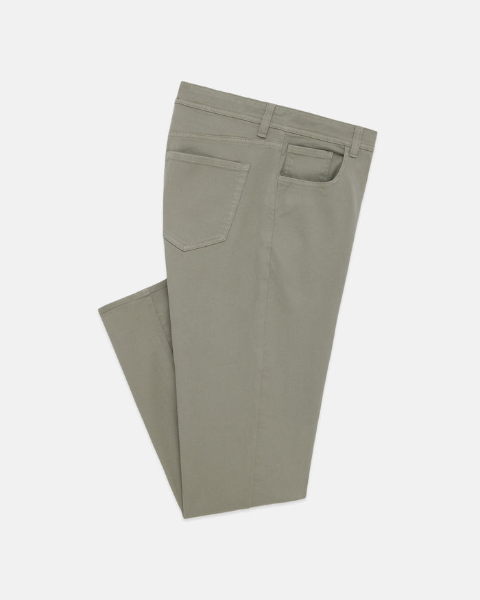 Light Olive 5-Pocket Cotton Twill Pant