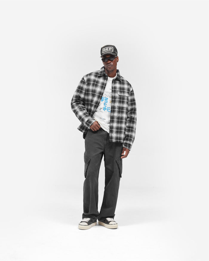 Logo Quilted Shirt - Black