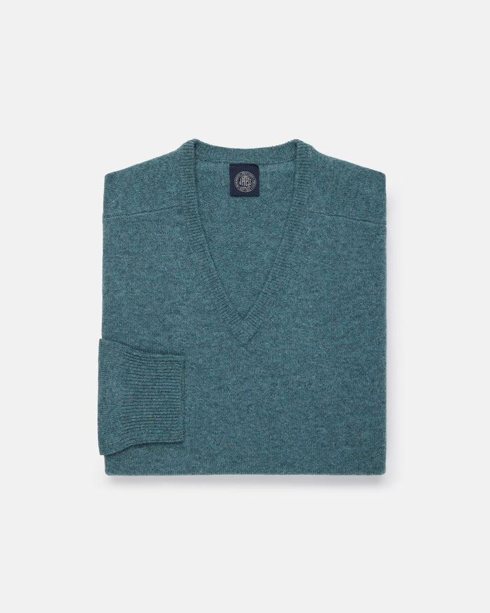Lovat Lambswool V-neck Sweater