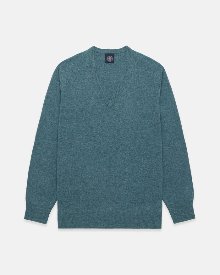 Lovat Lambswool V-neck Sweater