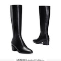 Lucca 50 Black - Leather Knee Boots