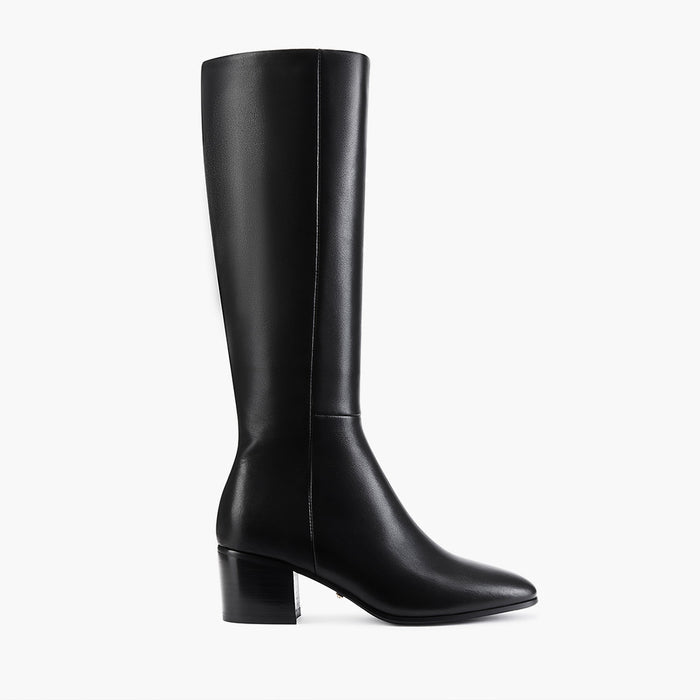 Lucca 50 Black - Leather Knee Boots