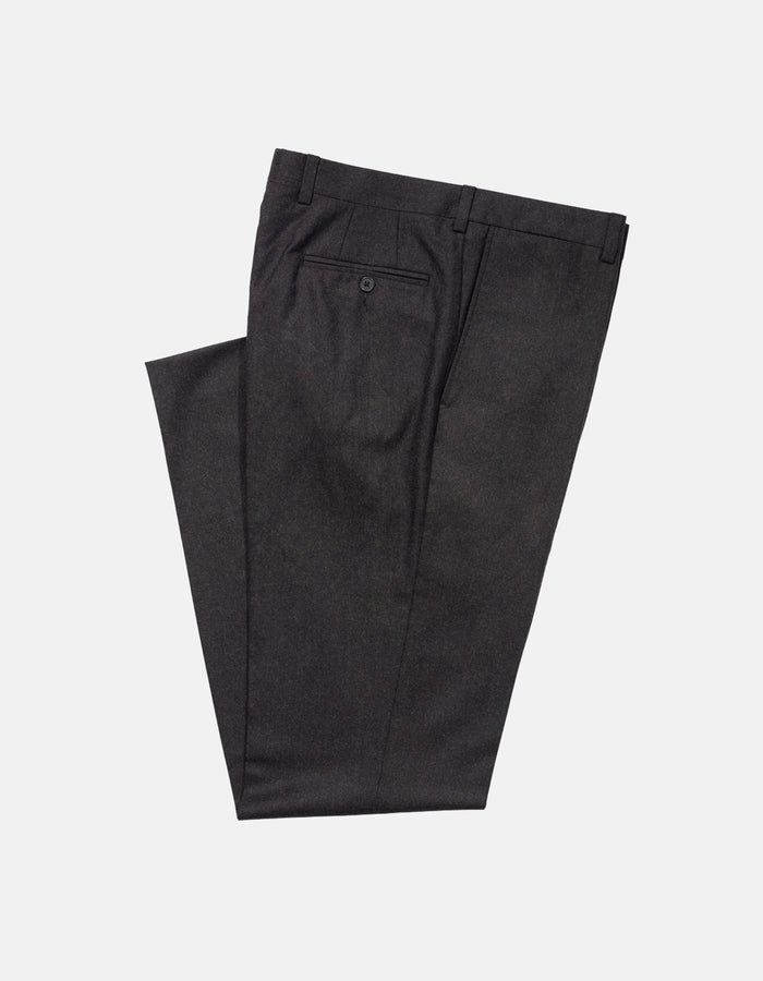 Made-in-Canada Bark Brown Wool Flannel Trouser