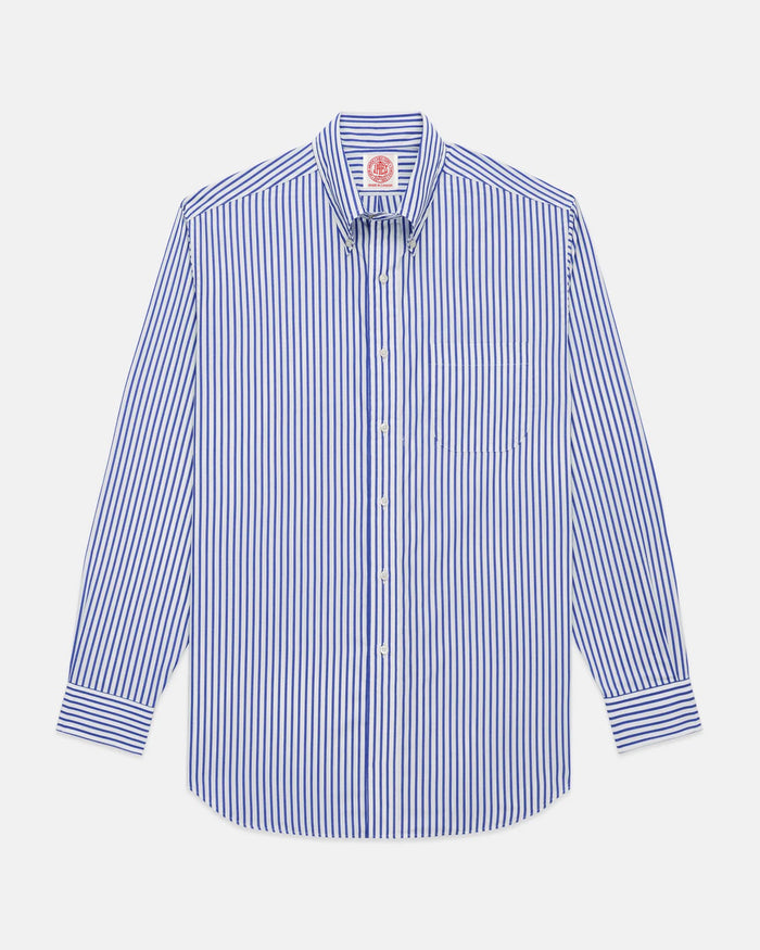 Made-in-Canada Blue Butcher Stripe Button Down Shirt