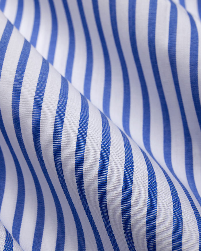 Made-in-Canada Blue Butcher Stripe Button Down Shirt