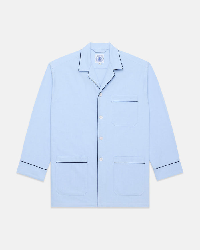 Made-in-Canada Blue Cotton Oxford Cloth Pajamas