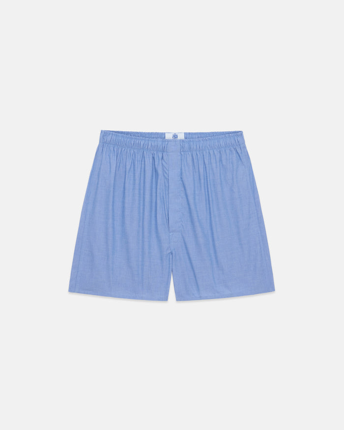 Made-in-Canada Blue End-On-End Cotton Boxers