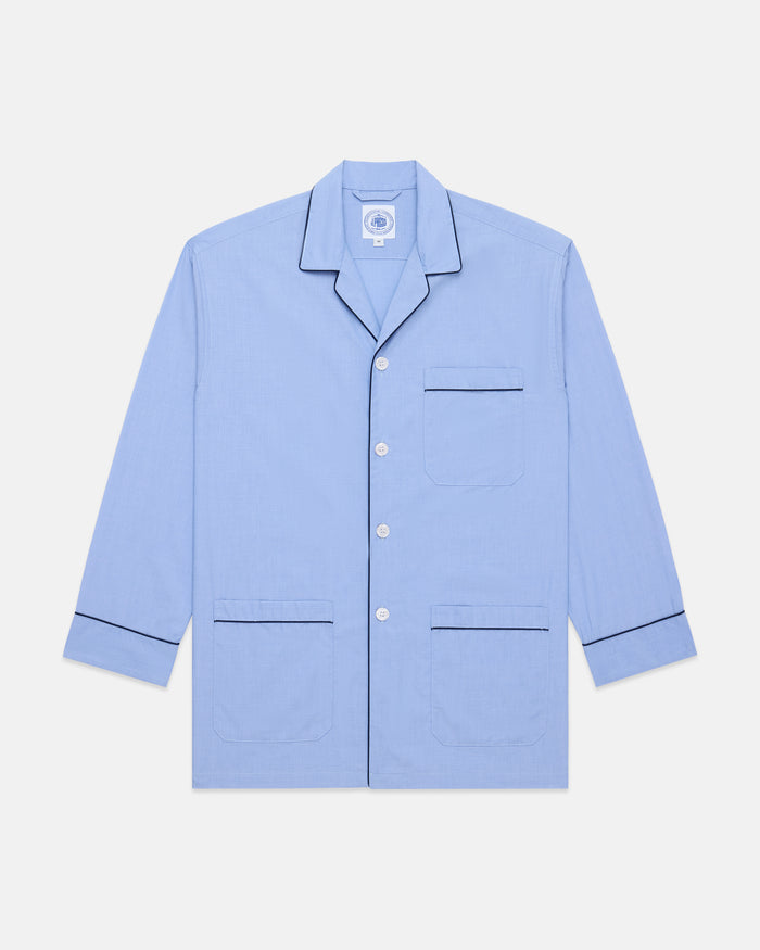 Made-in-Canada Blue End-On-End Cotton Pajamas