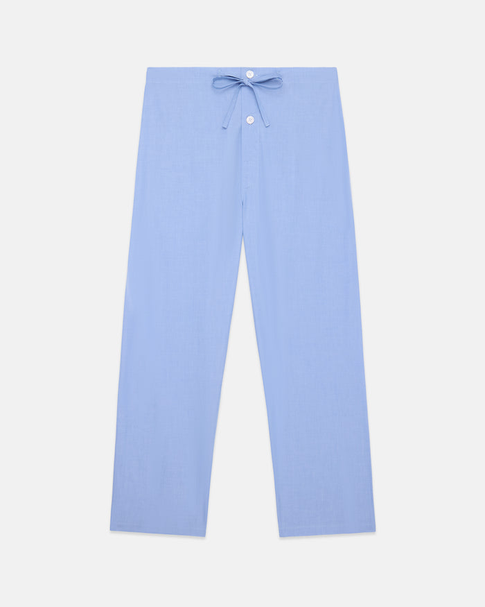 Made-in-Canada Blue End-On-End Cotton Pajamas