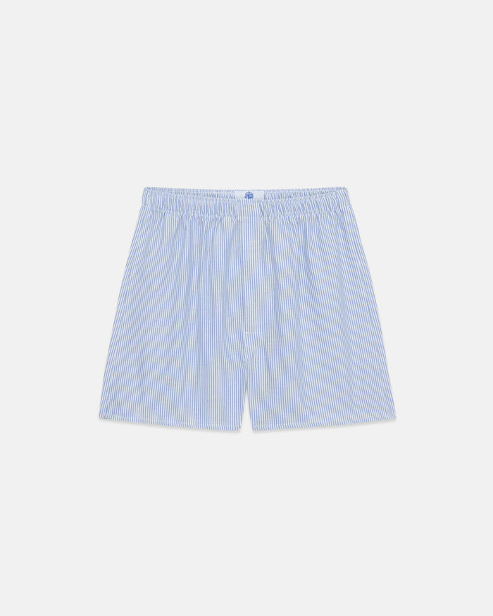 Made-in-Canada Blue University Stripe Oxford Cloth Boxers