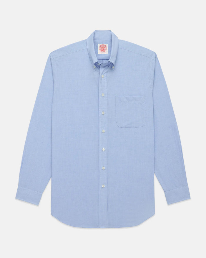Made-in-Canada Dark Blue Mini Tattersall Button Down Shirt - Classic Fit