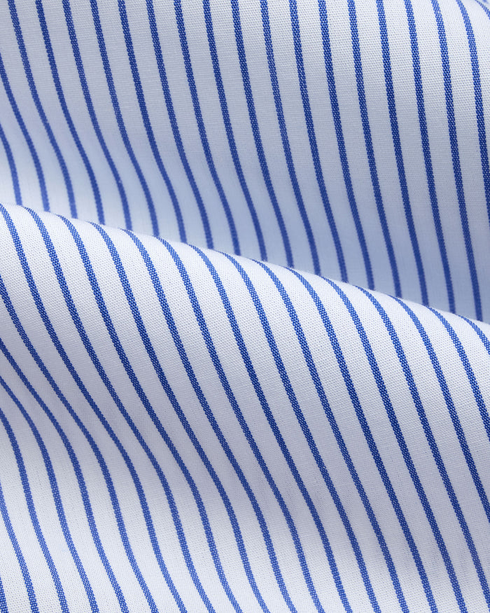 Made-in-Canada Dark Blue Pencil Stripe Button Down Shirt - Classic  Fit