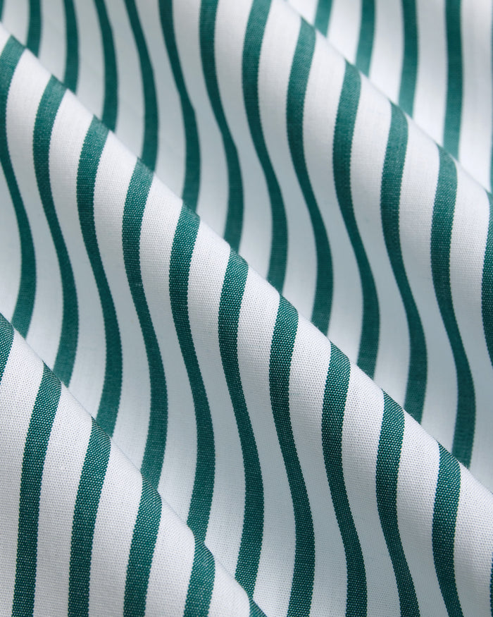 Made-in-Canada Hunter Green Butcher Stripe Button Down Shirt