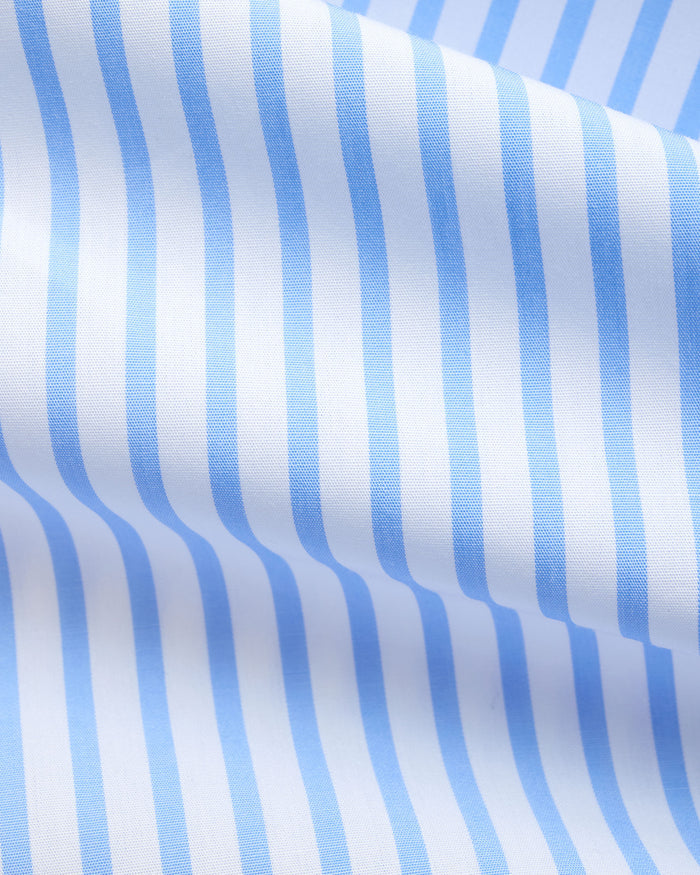 Made-in-Canada Light Blue Butcher Stripe Button Down Shirt