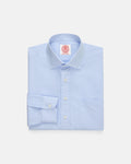 Made-in-Canada Light Blue Pinstripe Spread Collar Dress Shirt - Classic Fit
