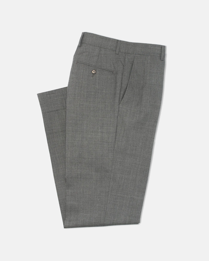 Made-in-Canada Medium Grey Tropical Wool Trouser