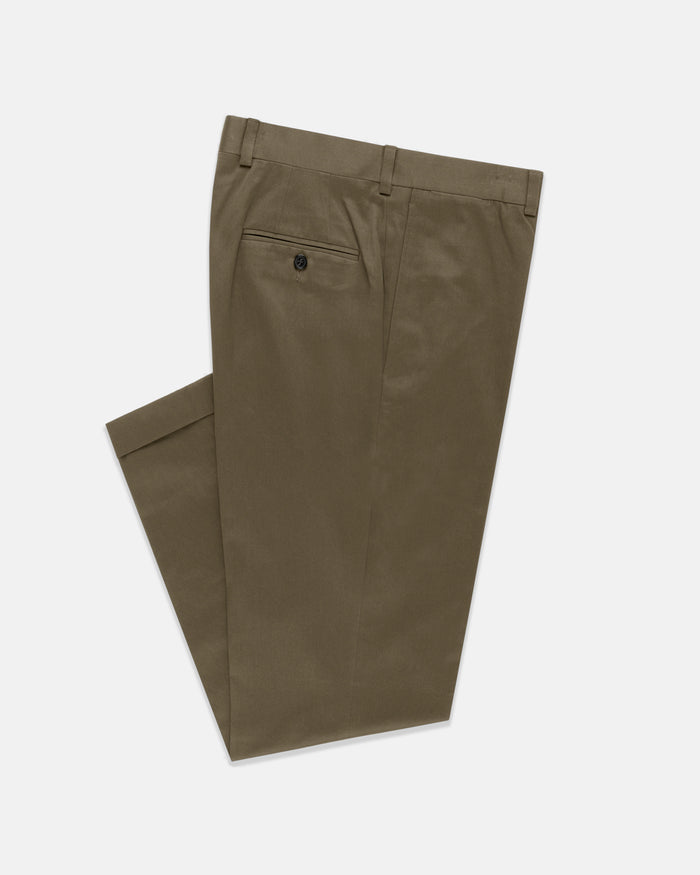 Made-in-Canada Olive Cotton Drill Cloth Trousers