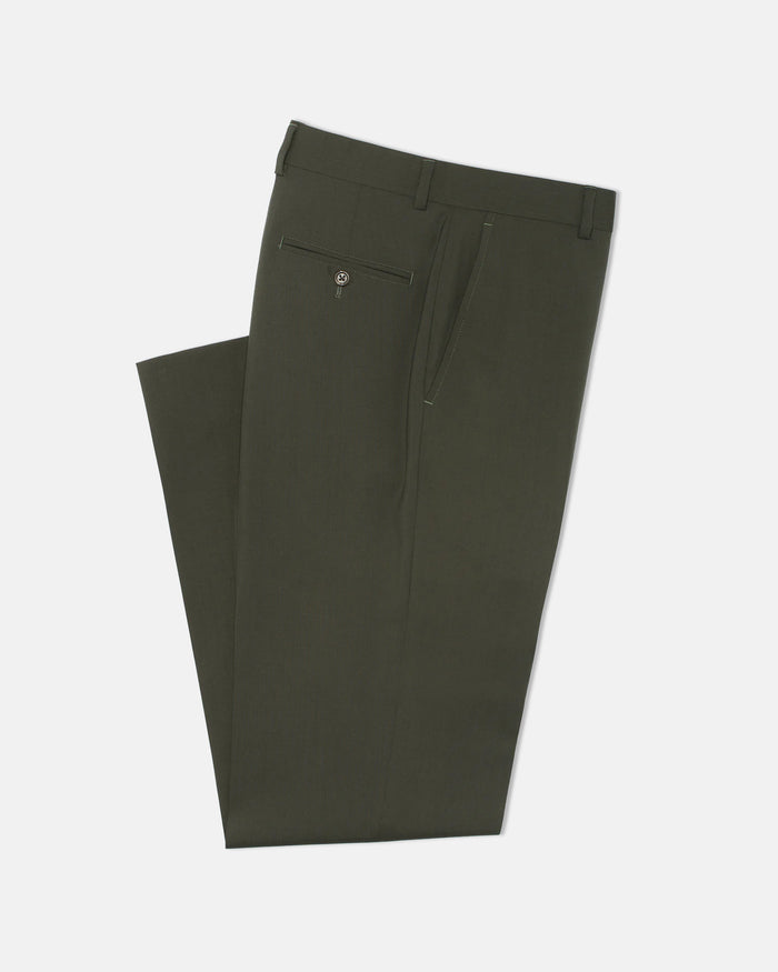 Made-in-Canada Olive Tropical Wool Trouser