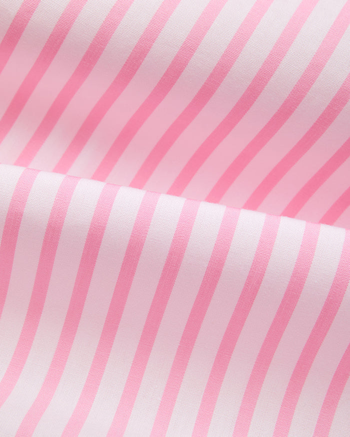 Made-in-Canada Pink Butcher Stripe Button Down Shirt