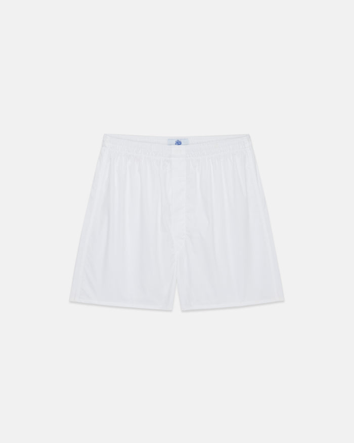 Made-in-Canada White Cotton Broadcloth Boxers