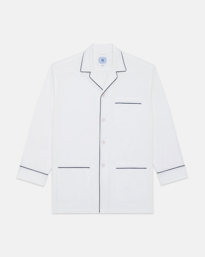 Made-in-Canada White Cotton Broadcloth Pajamas