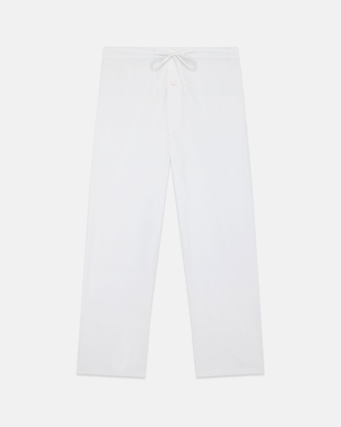 Made-in-Canada White Cotton Broadcloth Pajamas