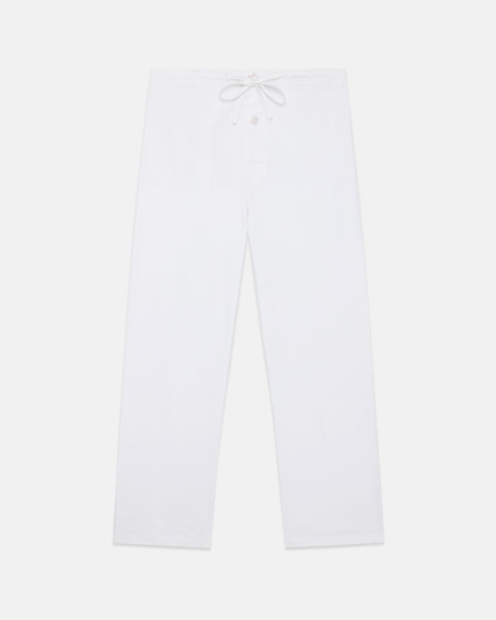 Made-in-Canada White Cotton Oxford Cloth Pajamas