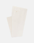 Made-in-Canada White Wool Flannel Pleated Trouser