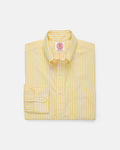 Made-in-Canada Yellow Butcher Stripe Button Down Shirt