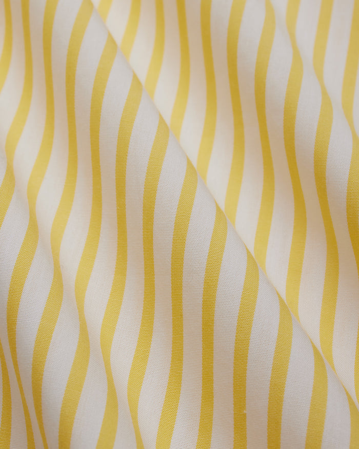Made-in-Canada Yellow Butcher Stripe Button Down Shirt