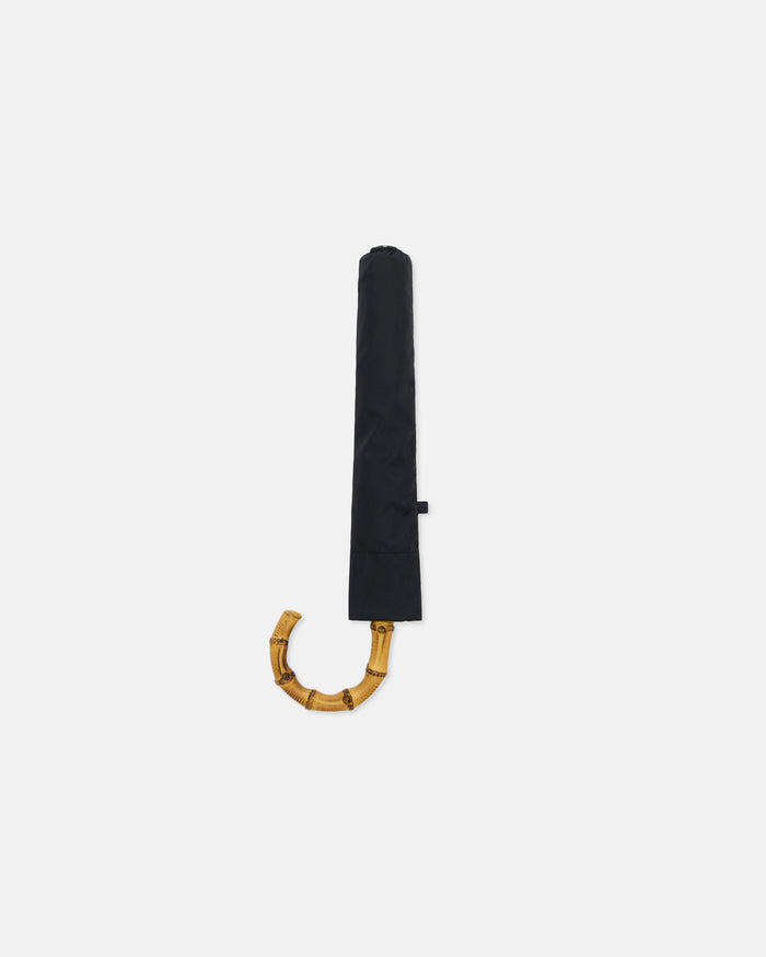 Made-in-England Black Fox Frame Folding Umbrella