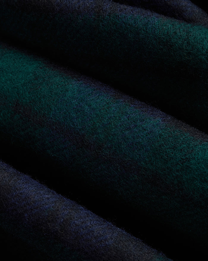 Made-in-England Black Watch Tartan Merino Wool Scarf
