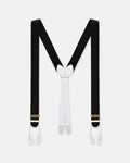 Made-in-England Black Wool Boxcloth Braces