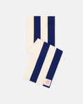 Made-in-England Blue & Ivory Wool Schoolboy Muffler
