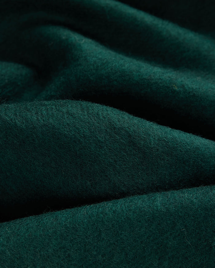 Made-in-England Bottle Green Merino Wool Scarf