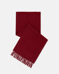 Made-in-England Burgundy Cashmere Muffler