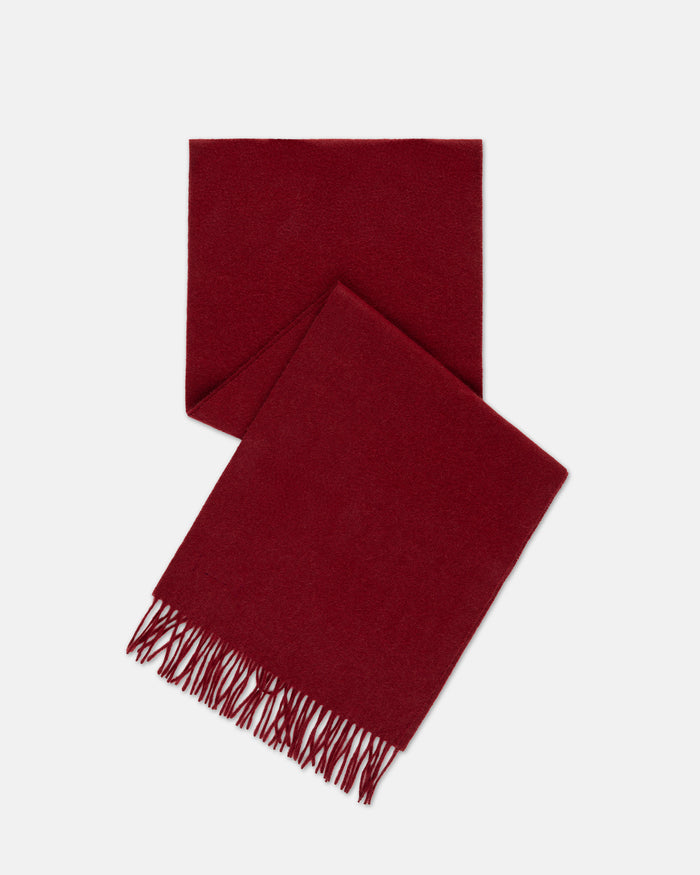 Made-in-England Burgundy Cashmere Muffler