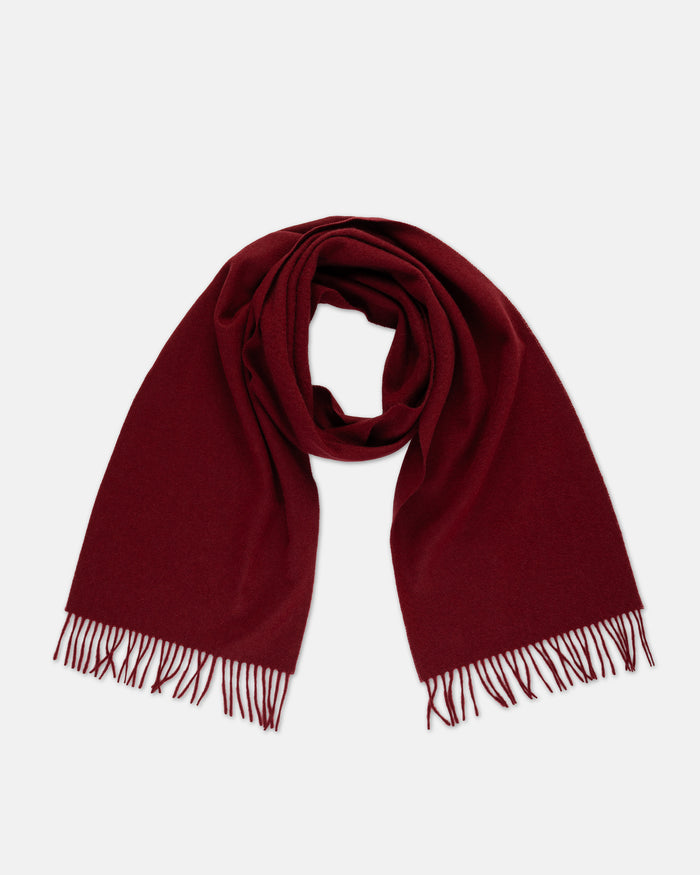 Made-in-England Burgundy Cashmere Muffler