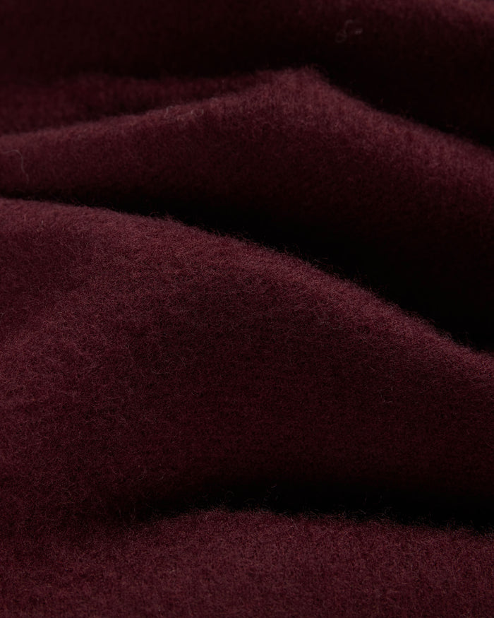 Made-in-England Burgundy Merino Wool Scarf