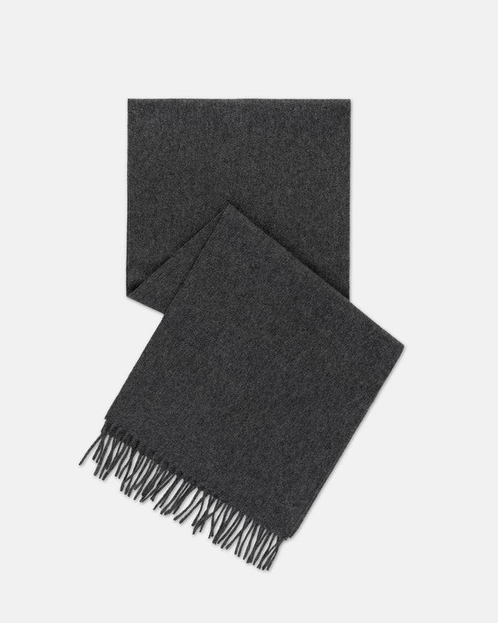 Made-in-England Charcoal Cashmere Muffler