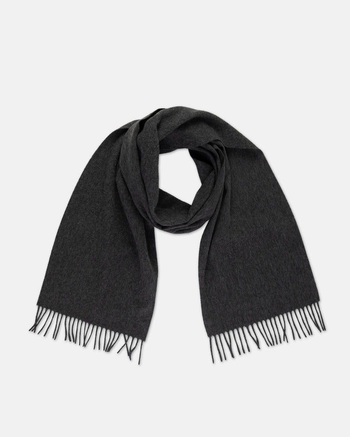 Made-in-England Charcoal Cashmere Muffler