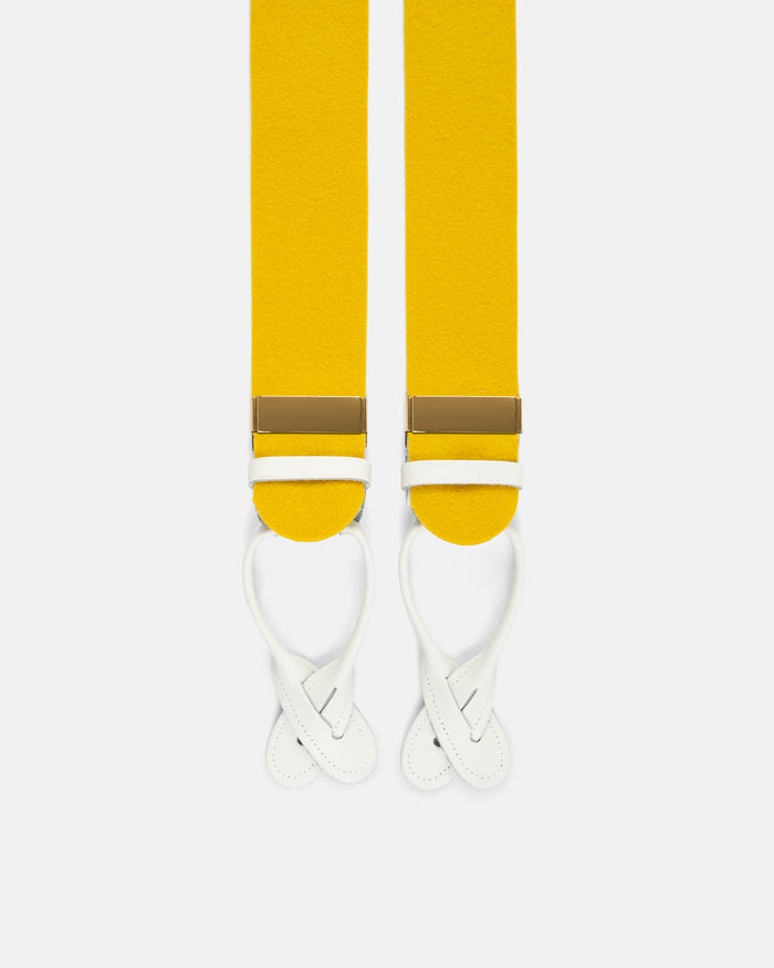 Made-in-England Gold Wool Boxcloth Braces